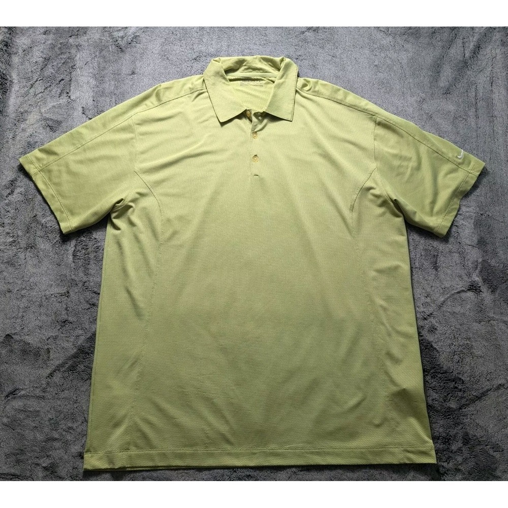 Nike Golf Fit Dry Short Sleeve Polo Shirt Men's Size XXL Lime Green